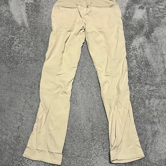 Athleta Trekkie Hiking Walking Pants Womens 10 Tan Beige Zip Pockets - Picture 2 of 11